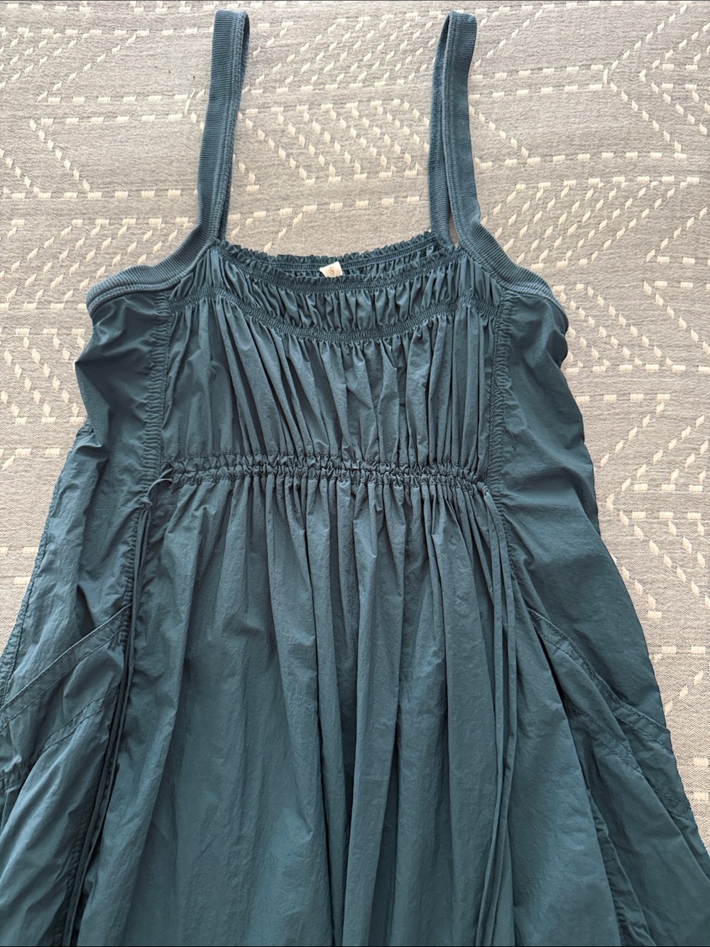 Anthropologie Daily Practice Utility Midi Dress Teal Dress Size XS - Picture 4 of 4